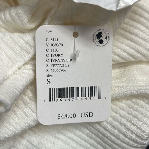 Free People Mock On The Spot Bodysuit White S - Picture 5 of 5